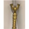 Image 1 : Roman style painted gold eagle staff - Approx 6ft tall (From the superhero show)