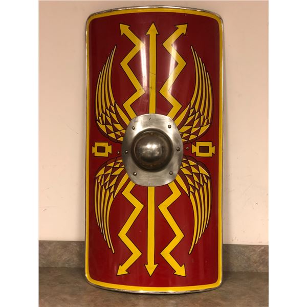 Roman style shield - metal crafted approx. 35" x 18" (From the superhero show)