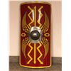 Image 1 : Roman style shield - metal crafted approx. 35" x 18" (From the superhero show)