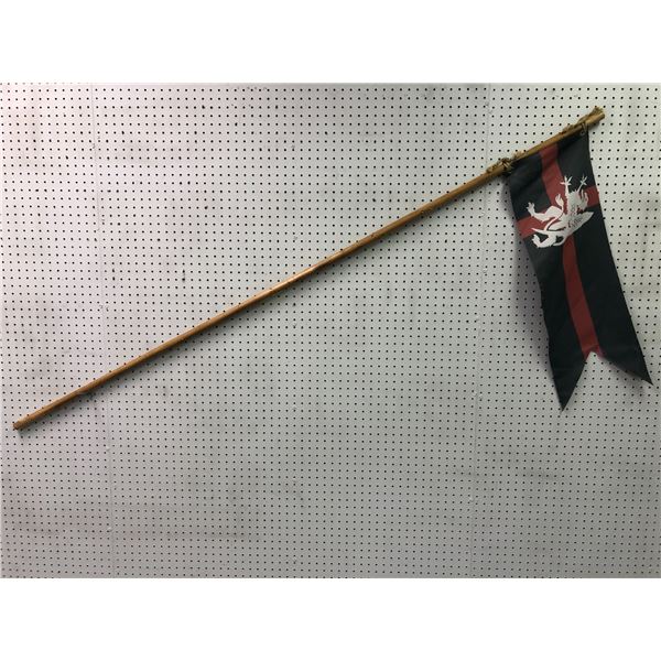 Roman style banner on wooden flagpole - approx 7ft (From the superhero show)