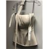 Image 1 : White leather corset top w/ matching belt (From the superhero show)