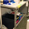 Image 1 : Rolling grey work table & 3 rolling dividers (From the superhero show)