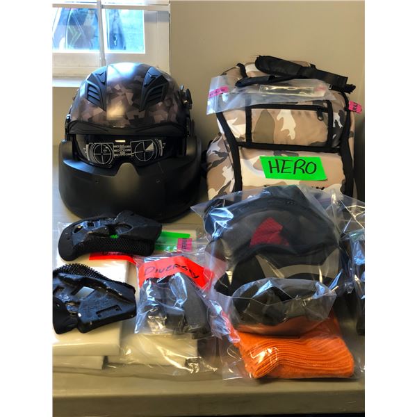 "Hero" Trooper helmet & assorted pads set - wardrobe costume (Played) - 607/14 (From the superhero s