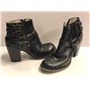 Image 1 : "Hero" (Girl) pair of free bird black leather boots sz. 10 - ep. 408 season 4 (From the superhero sh