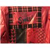 Image 2 : Ladies Bellivera sz. small "The Smell" (band) red & black leather jacket w/ snakeskin patterned skir