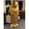 Image 1 : Approx 6 ft tall - Egyptian sarcophagus prop "painted gold on styrofoam construction" (From the horr