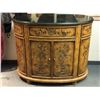 Image 1 : Black marbel top painted oval cabinet (From the horror drama show)