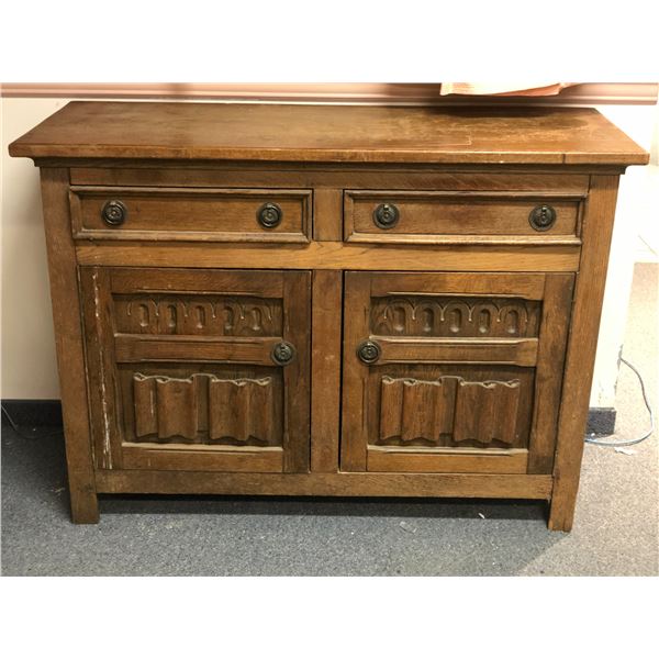 Antique oak buffet cabinet (From the horror drama show)