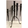 Image 1 : Heavy wrought iron gothic style large candle opera - approx 30" tall (From the horror drama show)