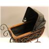 Image 3 : Antique style decorative baby stroller - wood / wicker / metal construction (From the horror drama s