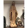 Image 2 : Decorative 22" tall Roman statue / 23" tall middle eastern metal flower vase / 12" wooden hindu diet