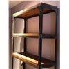 Image 2 : Approx 6 1/2 ft tall metal & wood rolling shelving unit (From the horror drama show)