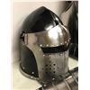 Image 2 : 6 pc. medieval armour set - helmet / chest plate / shoulder pauldrons & forearm armour (From the sup