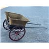 Image 2 : Early 1900s Wooden horse drawn cart w/ wicker basket seating area - Manufactured by B.F. Hewitt 59th