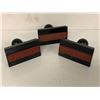 Image 1 : Group of 3 "approved" rubber stamps (From the superhero show)