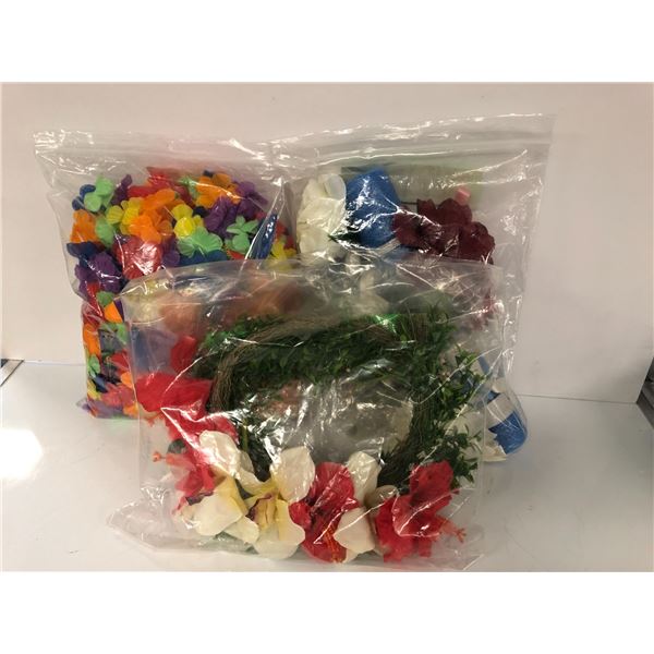 3 bags of "Hero" (Girls) artificial flowers - flower crown / coursage & lei's (From the superhero sh