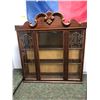 Image 1 : Glass front hutch approx 54" tall x 49" wide x 12" deep (From the superhero show)