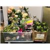 Image 1 : Pallet loaded w/ assorted artificial flowers (From the superhero show)
