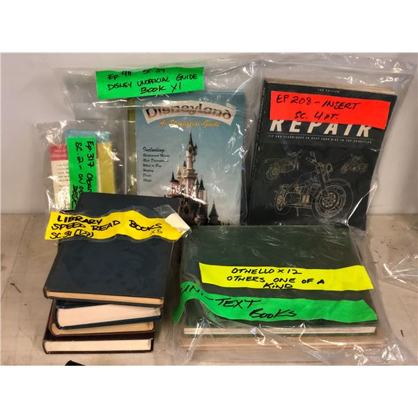 Group of 9 Prop assorted books - multiple ep. & scenes (From the superhero show)