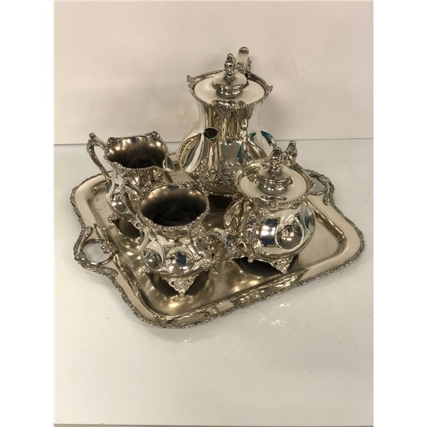 5 pc. silver plated tea service (From the superhero show)