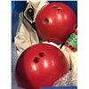 Image 2 : Group of 2 "Played" red planet bowling balls - ep. 611 sc. 16 (From the superhero show)