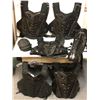 Image 1 : Group of protective equipment - 5 chest / back protective vests / 1 pair of leg guards & 1 pair of k