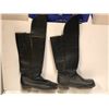 Image 1 : Pair of mens sz. 10 black leather riding boots (From the superhero show)