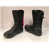 Image 3 : Pair of "Hero" (Girl) sz. 11 Hipora - black leather motor sports boots (From the superhero show)