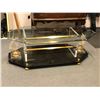 Image 1 : Custom built glasstop coffee table w/ plexiglass horse head motif (From the horror drama show)