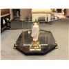 Image 3 : Custom built glasstop coffee table w/ plexiglass horse head motif (From the horror drama show)