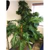 Image 1 : Group of 3 large artificial tropical plants w/ 2 wooden planter boxes (From the superhero show)