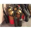 Group of 5 fire extinguishers (From the superhero show)