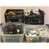 Image 1 : 6 boxes full of assorted electrical - work light strings / power bars / lamp cords etc (From the sup