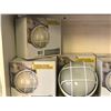 Image 2 : Group of 9 "New" outdoor light fixtures w/ white metal cage cover (From the superhero show)