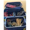 Image 1 : 4 rubber made containers of assorted hose lines / welding electrodes etc (From the superhero show)