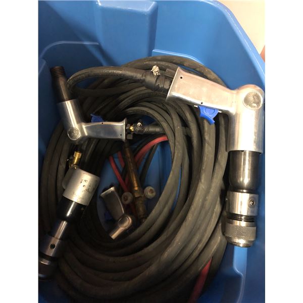 Group of 5 air hammers & black airline hose (From the superhero show)