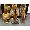 Image 2 : Wood framed decorative wall mirror approx 32" x 28" & 4 assorted lamps (From the superhero show)