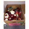 Image 2 : 1 rubber made container of assorted hard cover books & 2 boxes of glass candle holders (From the sup