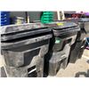 Image 2 : Group of 3 large black rolling waste bins