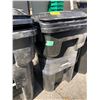 Image 3 : Group of 3 large black rolling waste bins