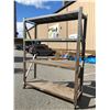 Image 1 : Adjustable metal shelves rolling rack Approx 8 1/2 tall ft x 7 wide ft x 2 ft deep