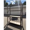 Image 1 : Adjustable metal shelves rolling rack Approx 8 1/2 tall ft x 7 wide ft x 2 ft deep