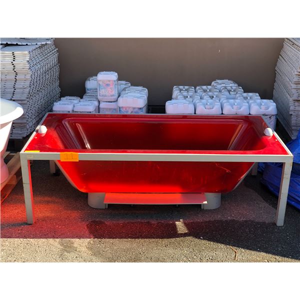 Sphinx red lucite bathtub (From the horror thriller show)
