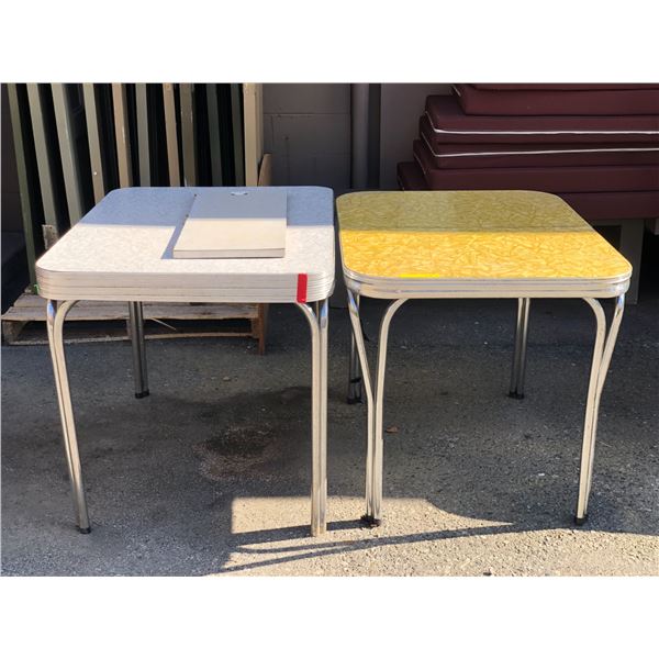 2 retro 1950s chrome & formica dining tables (From the thriller show)