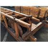 Image 3 : Primitive rusted wood & wrought iron slate slab wagon