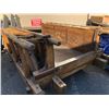 Image 7 : Primitive rusted wood & wrought iron slate slab wagon