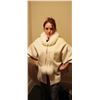 Image 1 : Winter White 28 inch Cashmere Blend Cape    Cascade Fur  John Hayes  (616) 262-4936