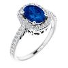 Image 1 : Custom Created Blue Sapphire and Diamond Ring  From Jewel Craft