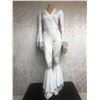 Image 1 : "Superhero Show - Season 3 Ep. 11" - #1 Hero - White & Silver 1970's jumpsuit w/flared arm cuffs & h