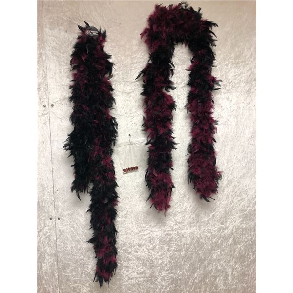 "Superhero Show - Season 6 Ep. 12" - #4 Hero - Feather Boa & Tear drop shaped ruby stones bracelet -